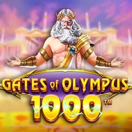 Slots logo of Gates of Olympus 1000 from Pragmatic Play at LuckyVibe Casino