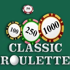 Roulette slot logo by OneTouch Games at LuckyVibe Casino